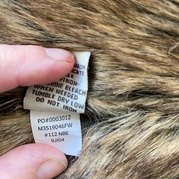 Penny Lane Faux Suede & Fur Vest SZ S Sleeveless Brown & Tan Y2K Retro Boho 90s - Picture 5 of 8